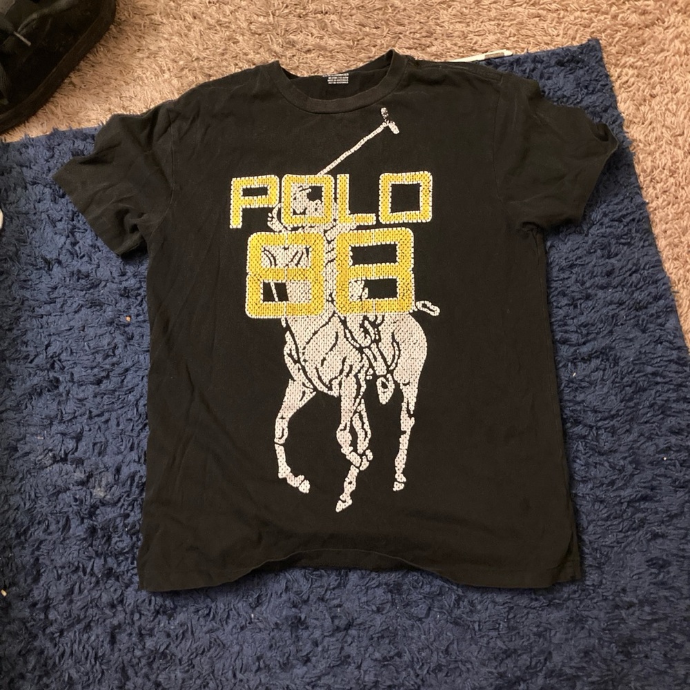 Vintage Black Polo Graphic T-Shirt